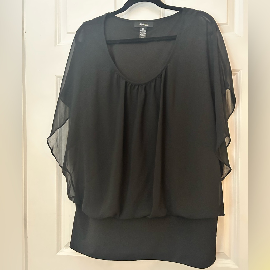 Black Blouson Top